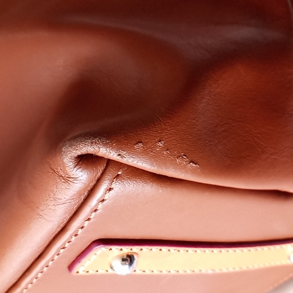 Dooney & Bourke Smooth Genuine Leather    Handbag. Color is a  Rich Caramel. - Picture 6 of 16
